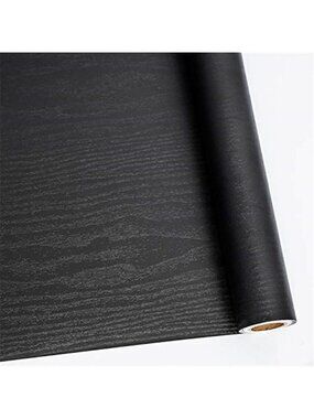Black Wood Peel Stick Wallpaper Self Adhesive Contact Paper Cabinet Furniture